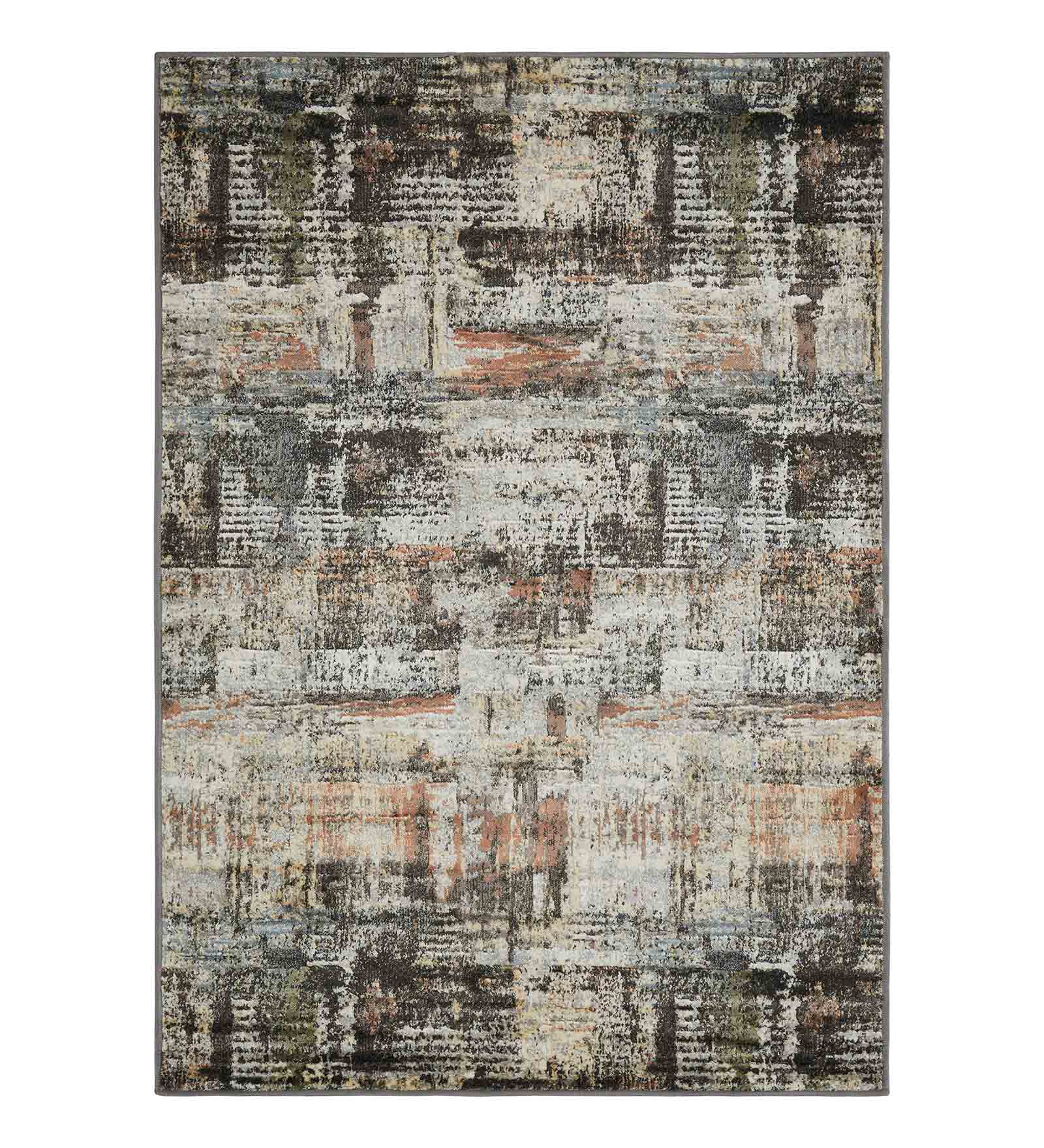 Matrix Abstract Carpet Olive and Rust