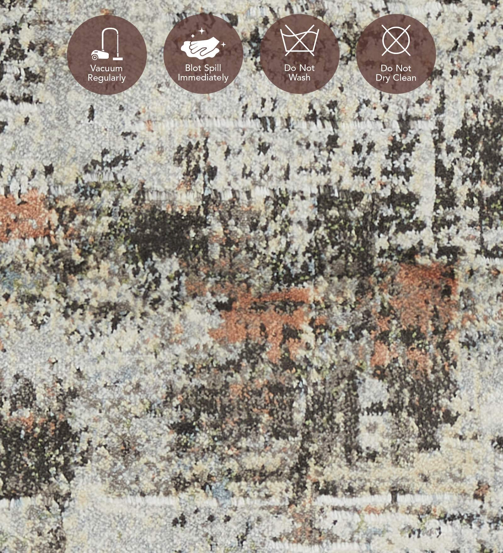 Matrix Abstract Carpet Olive and Rust