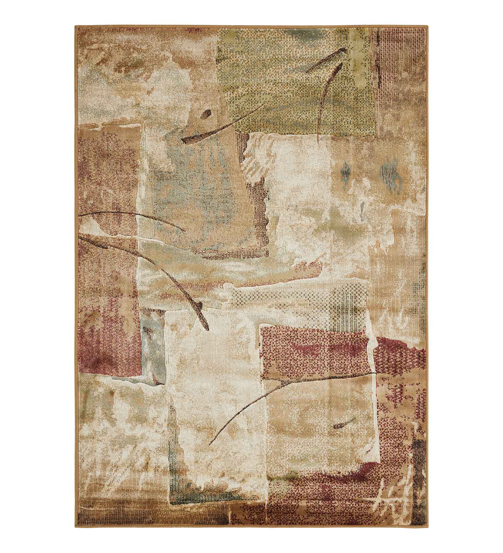 Matrix Abstract Carpet Beige and Rust