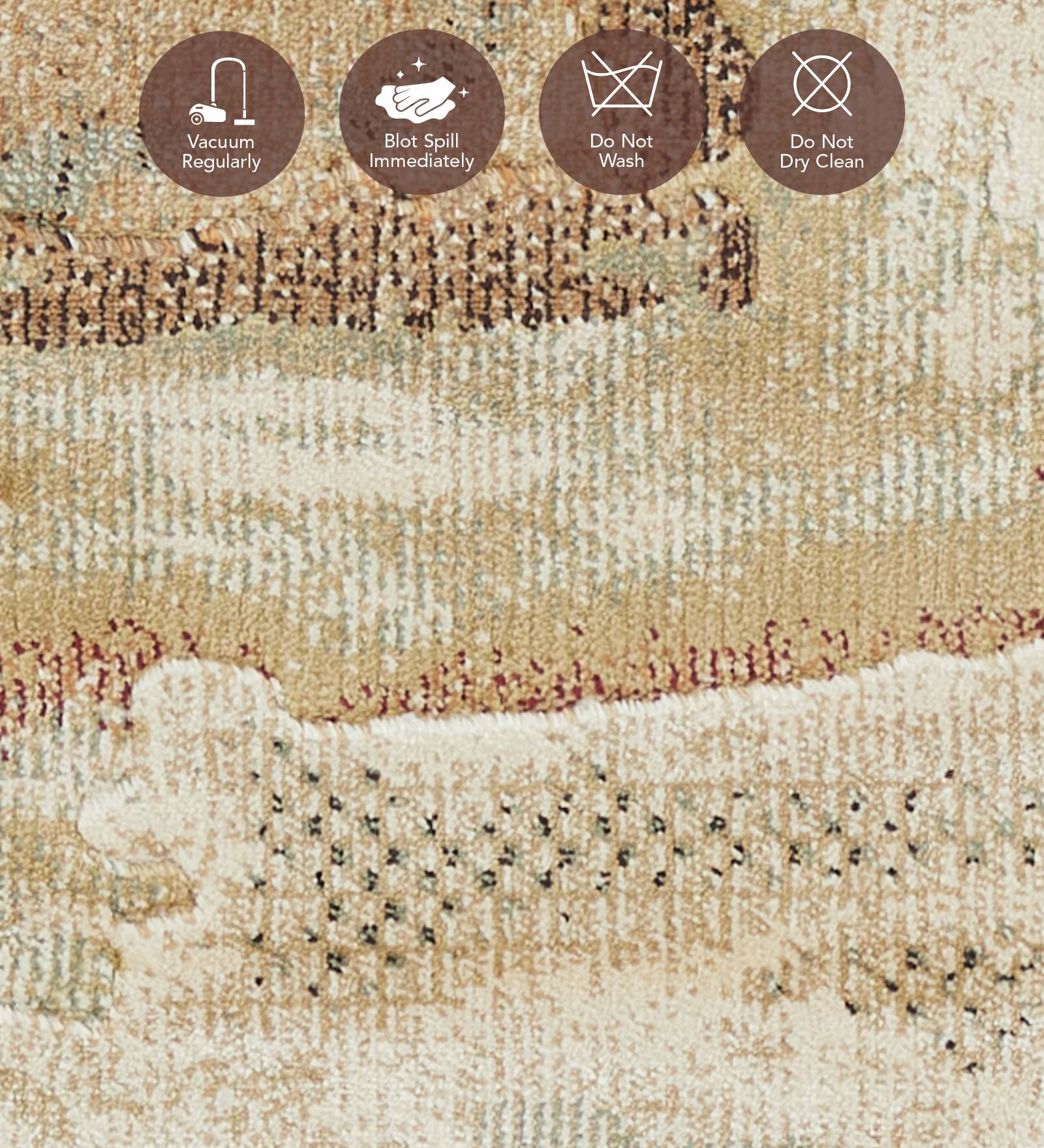 Matrix Abstract Carpet Beige and Rust