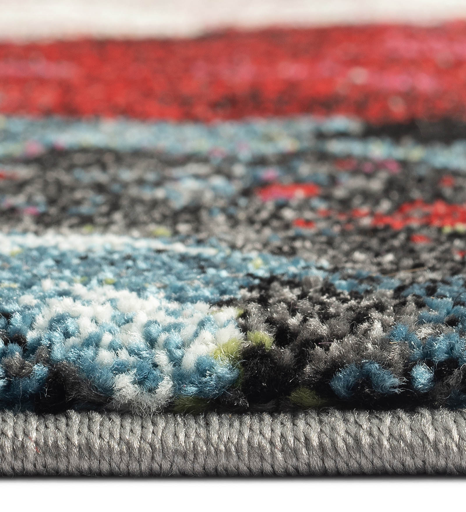 Diamond Floral Bedside Runner Blue and Maroon