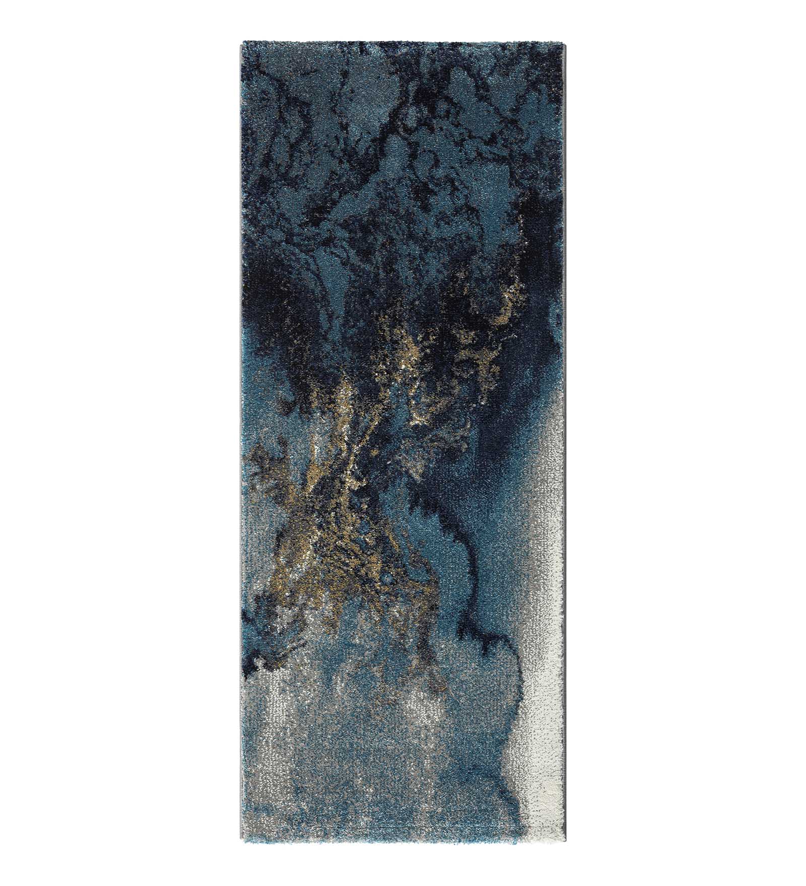 Diamond Abstract Bedside Runner Blue