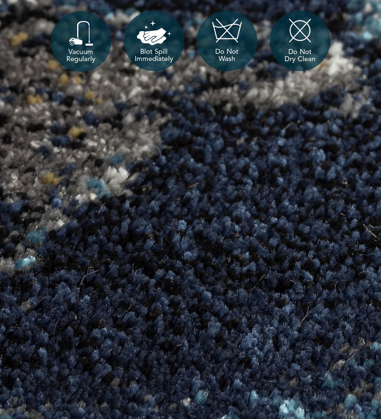 Diamond Abstract Bedside Runner Blue