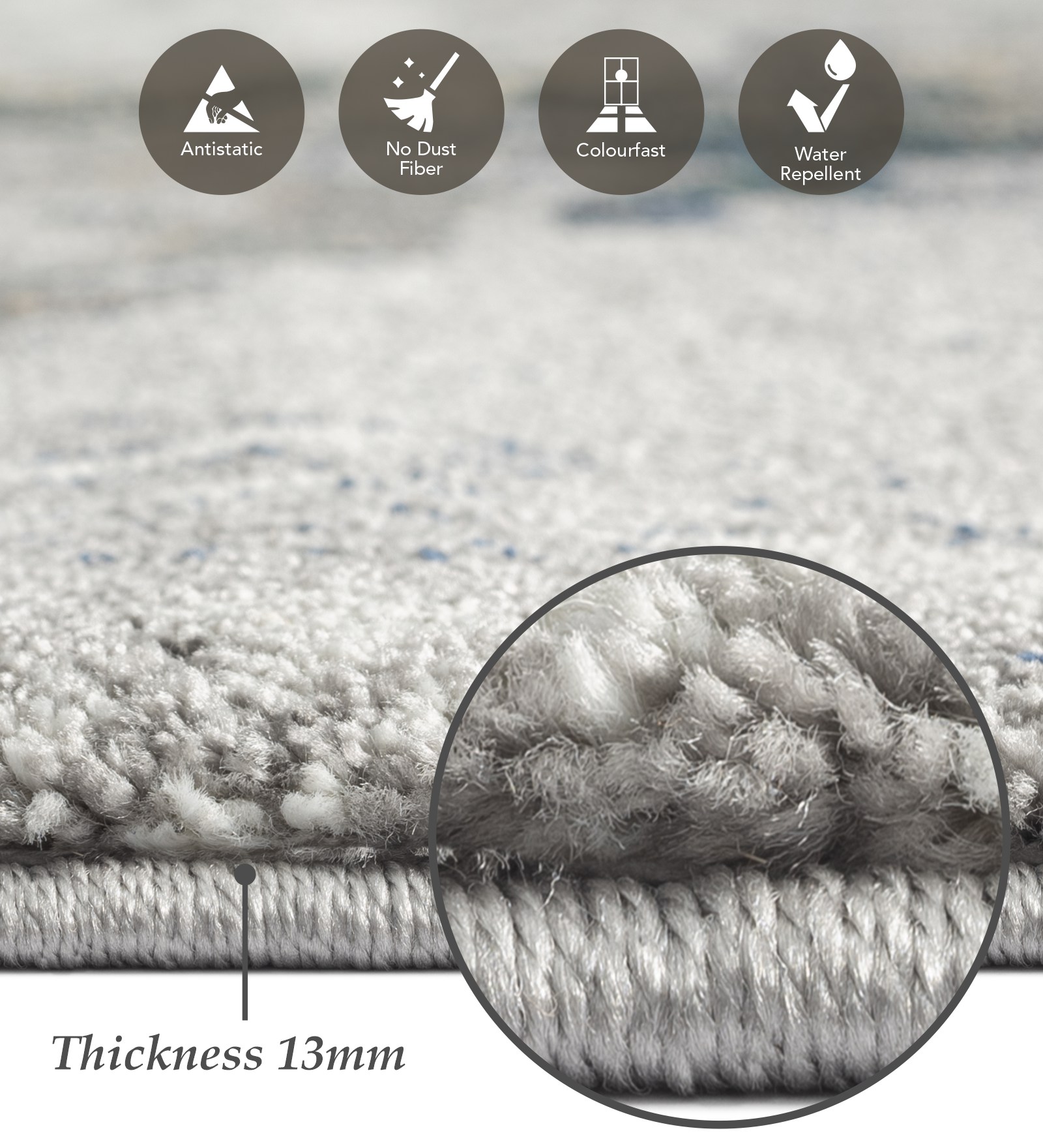 Diamond Abstract Bedside Runner Beige