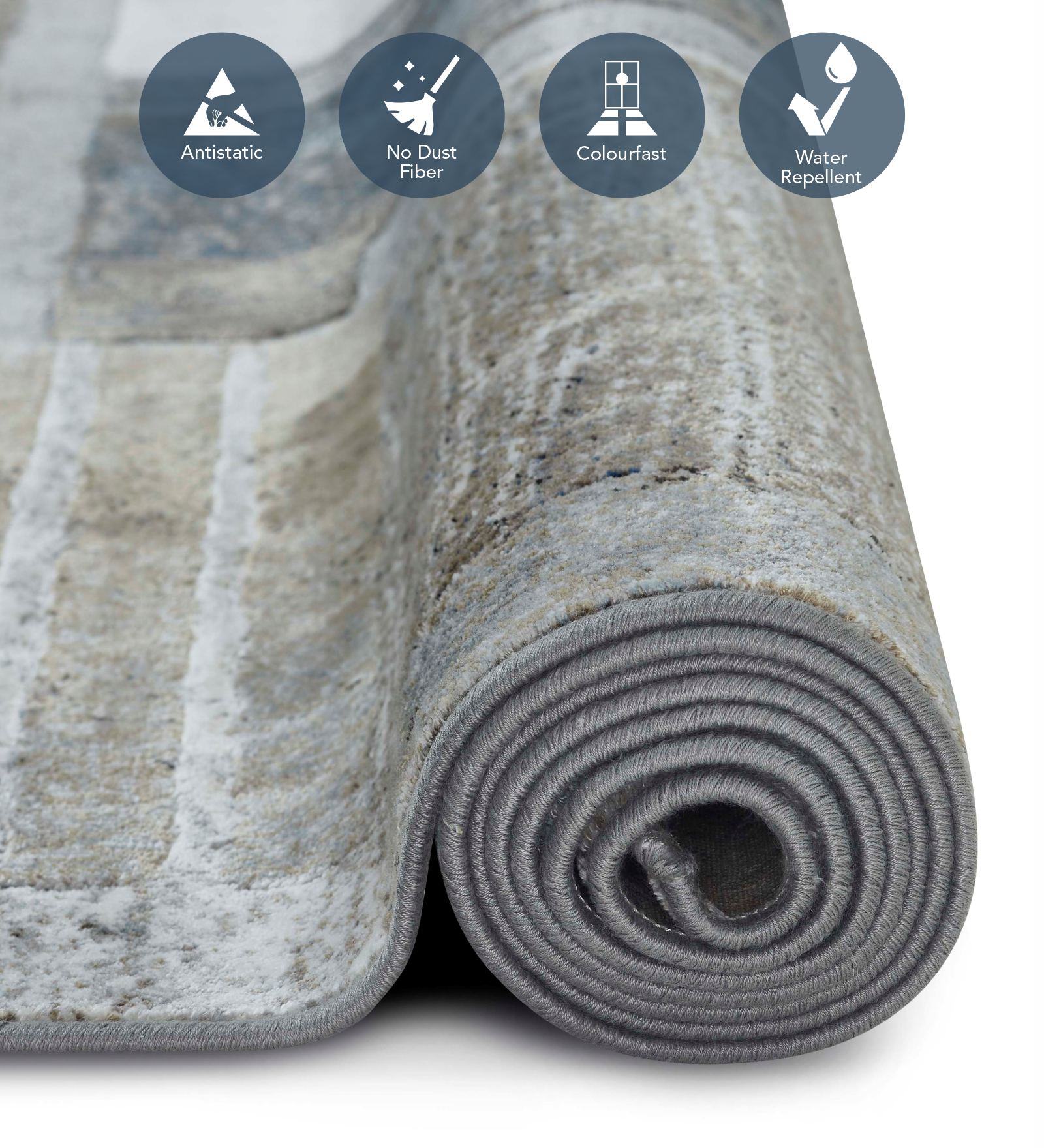 Matrix Abstract Carpet Blue and Brown