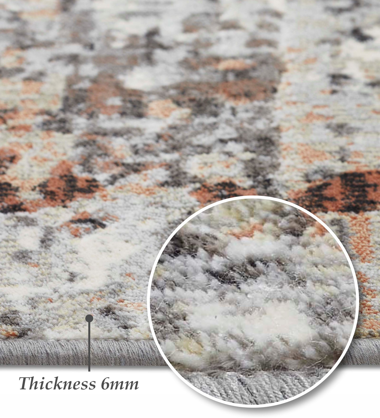 Matrix Abstract Carpet Rust and Cream