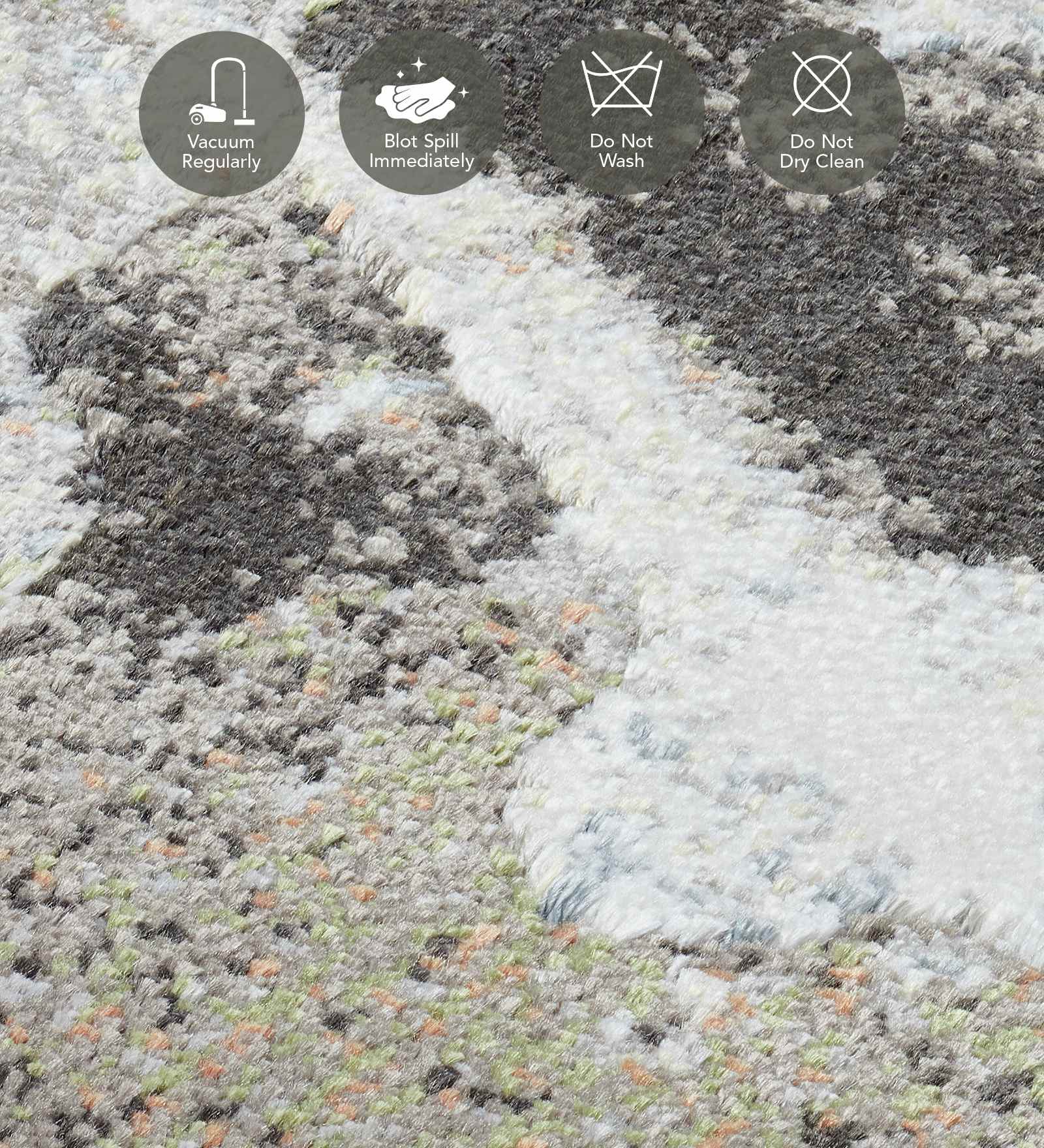 Matrix Abstract Carpet Charcoal and Blue