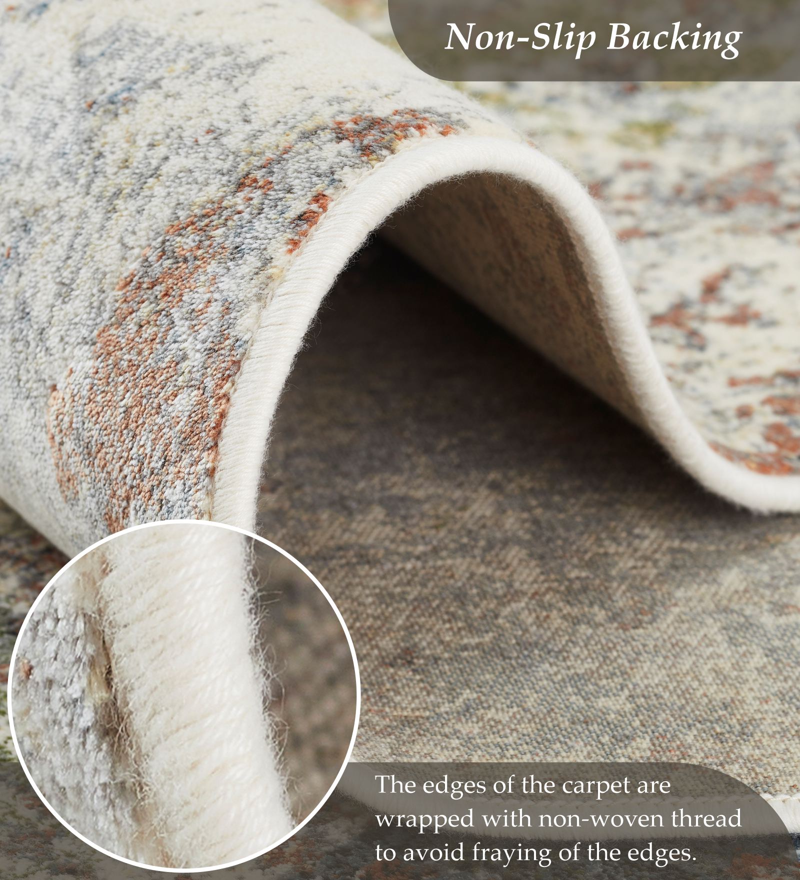 Matrix Abstract Carpet Blue and Cream