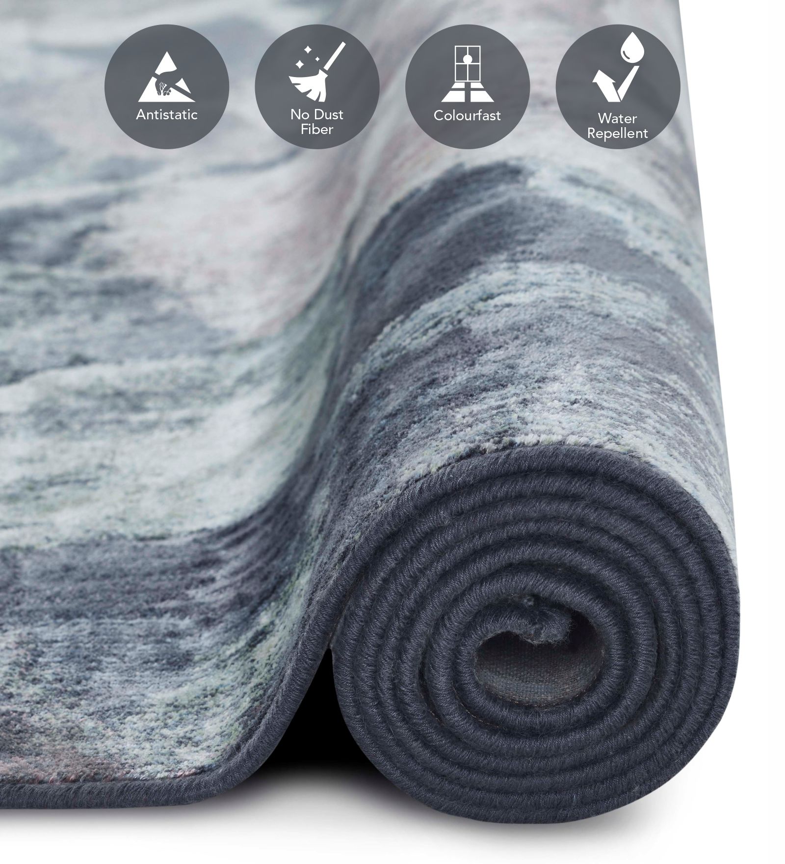 Matrix Floral Carpet D.Grey