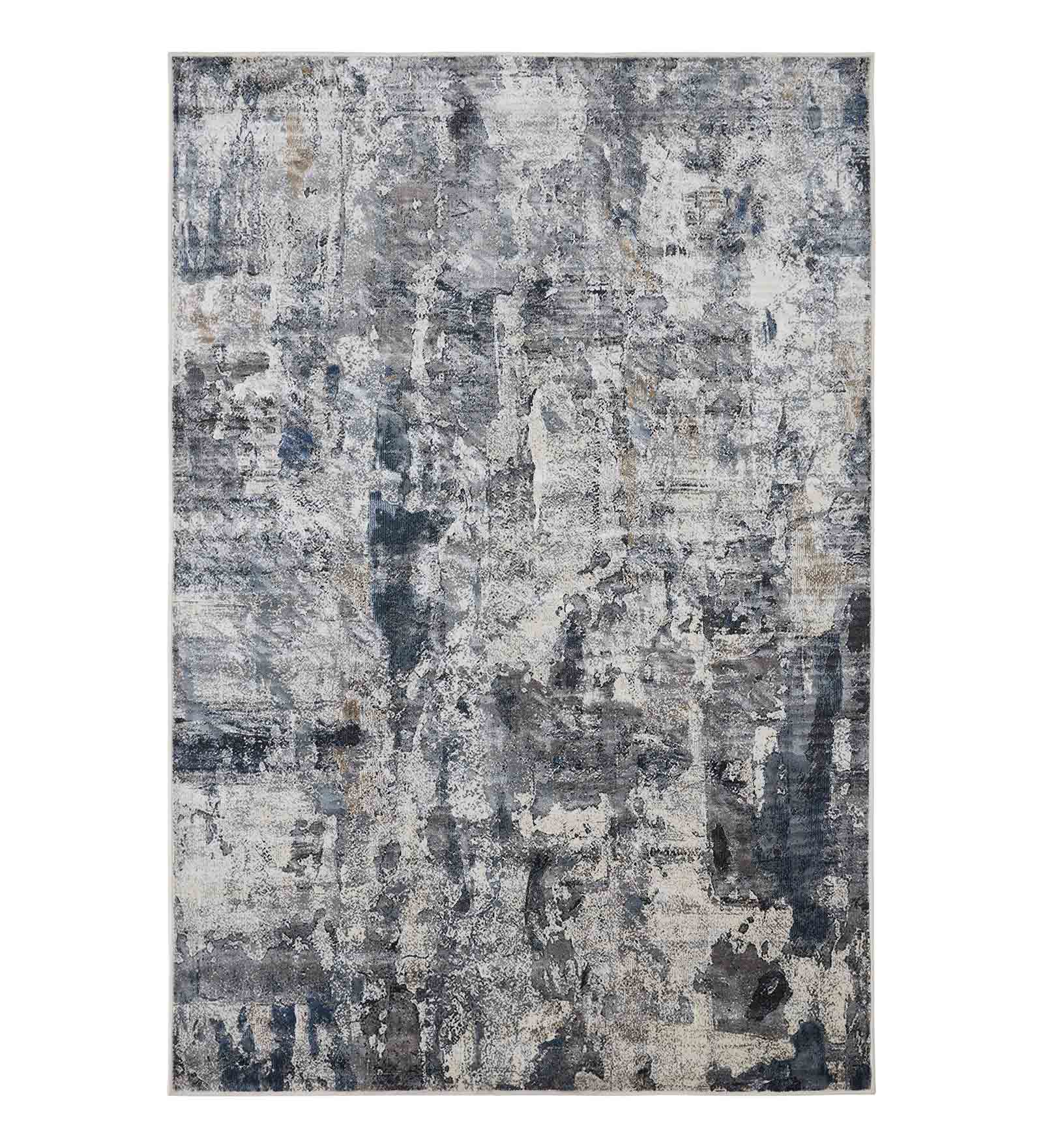 Matrix Abstract Carpet Blue and Grey