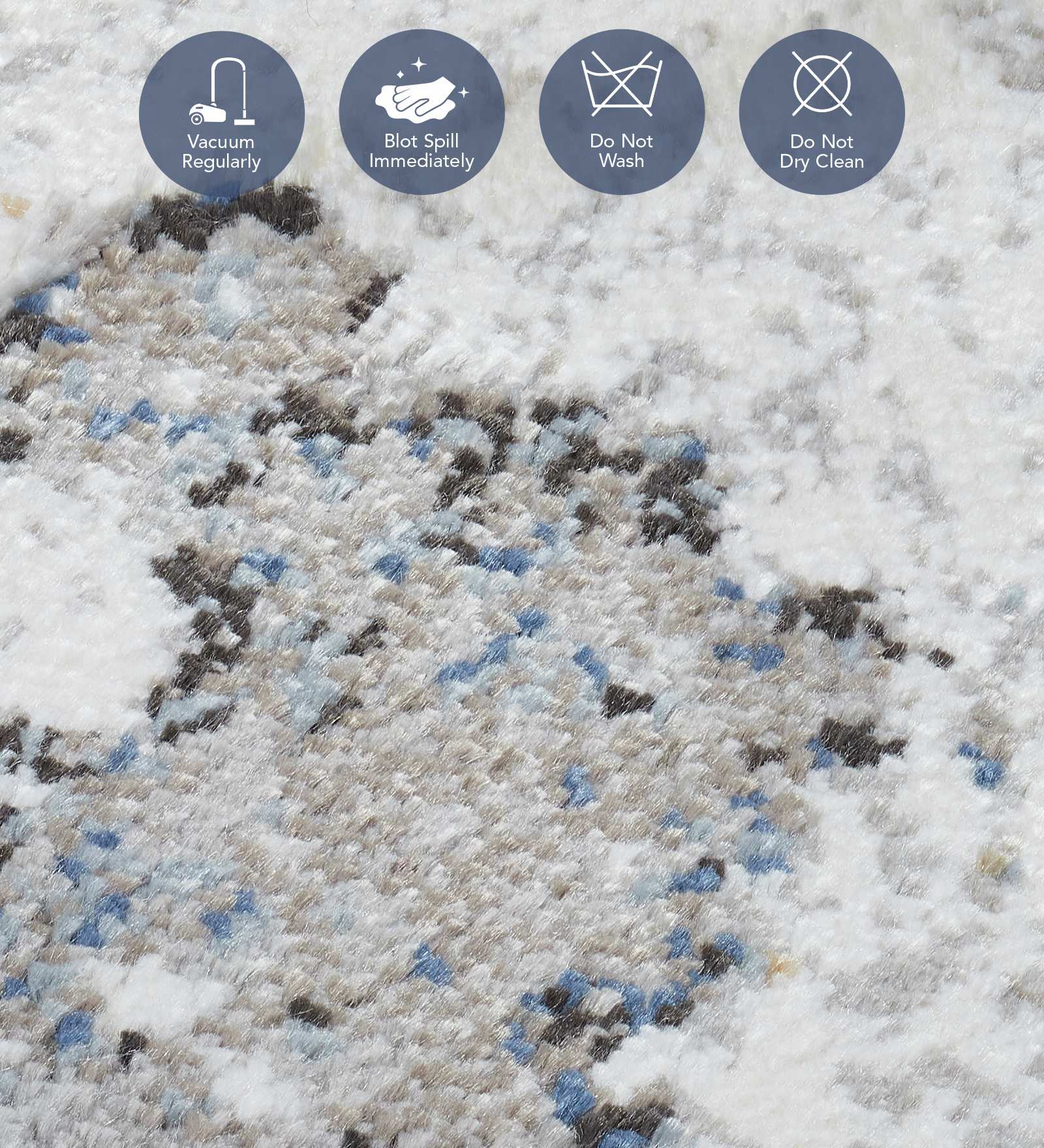 Matrix Abstract Carpet Blue and Grey