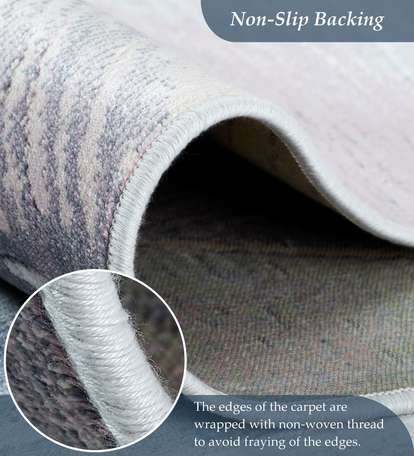 Matrix Abstract Carpet Blue and Pink