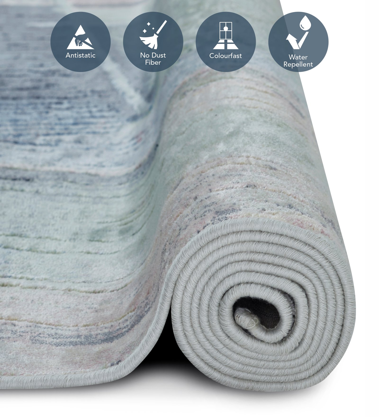 Matrix Abstract Carpet Blue and Pink