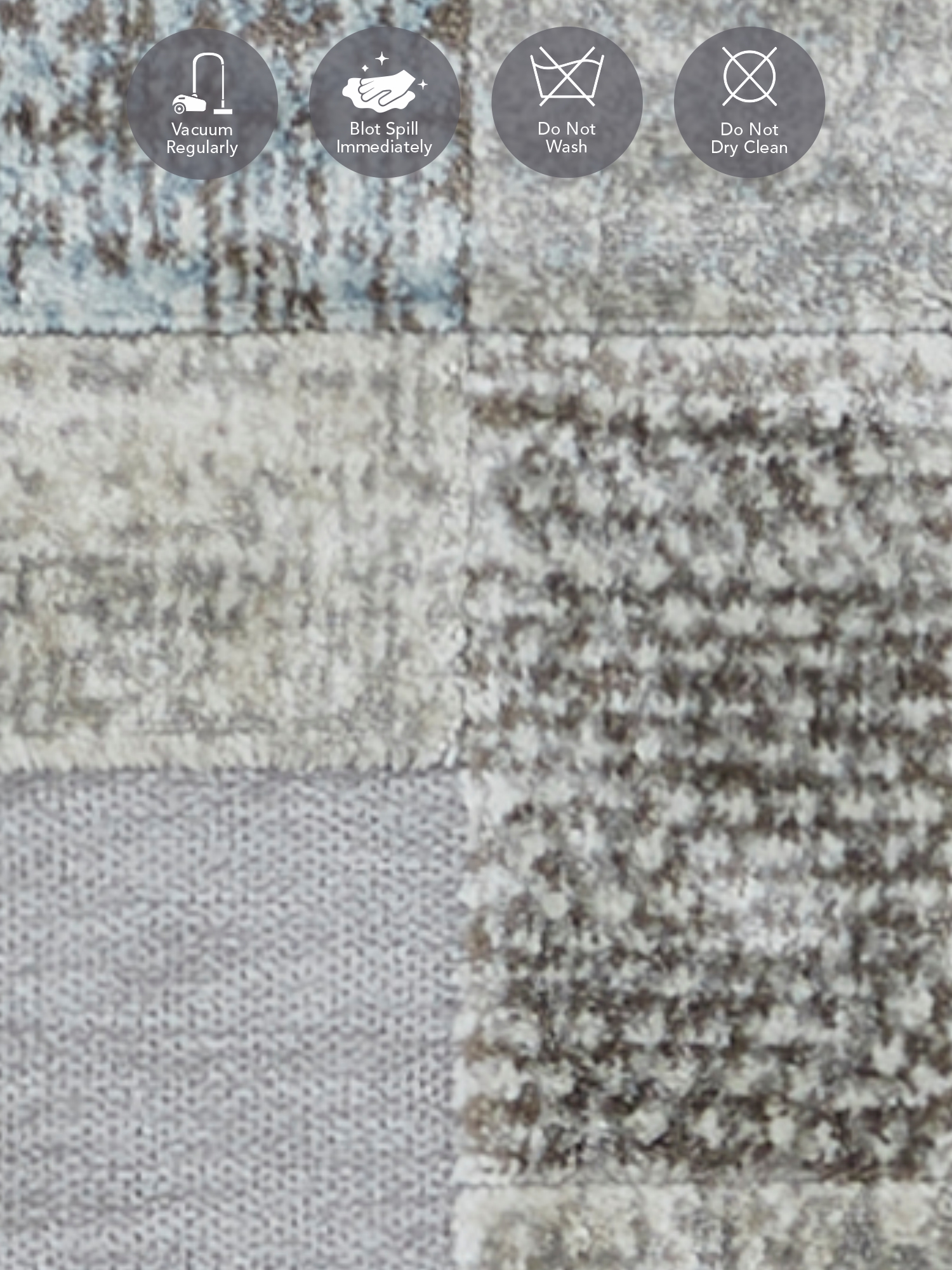 Genova Geometric Runner Blue and Brown