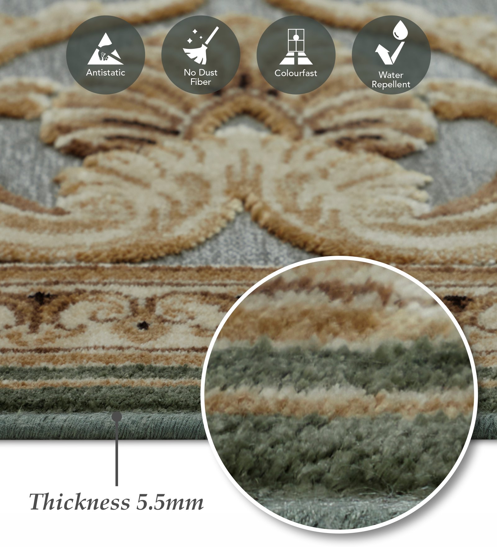 Genova Classical Runner Beige and Grey