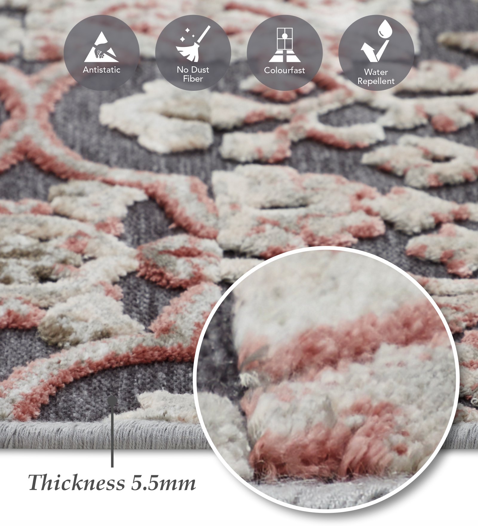 Genova Classical Runner Cream and Grey