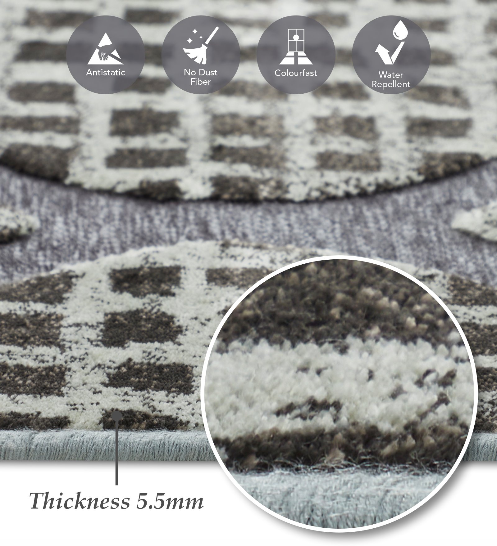 Genova Moroccan Runner Cream and Grey