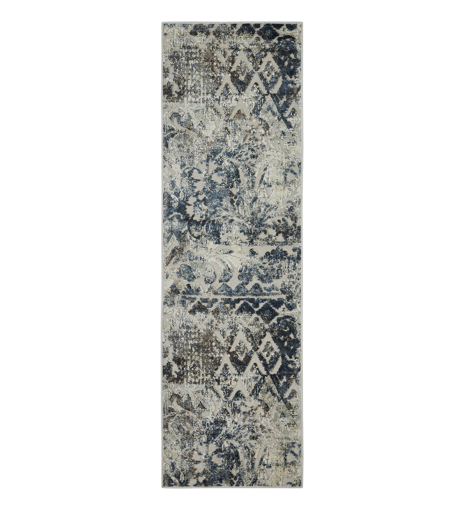 Genova Classical Runner Cream and Blue