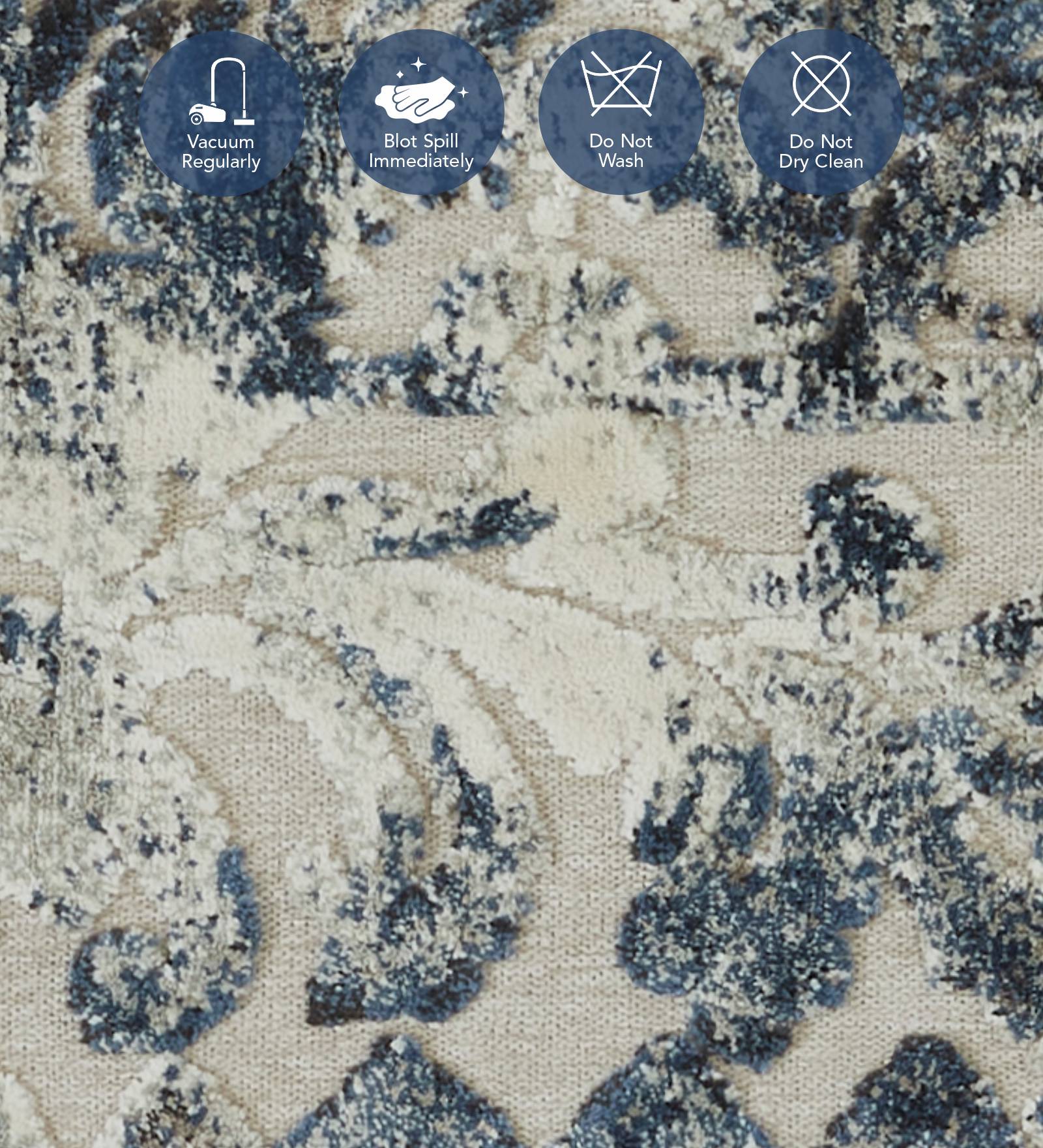 Genova Classical Runner Cream and Blue