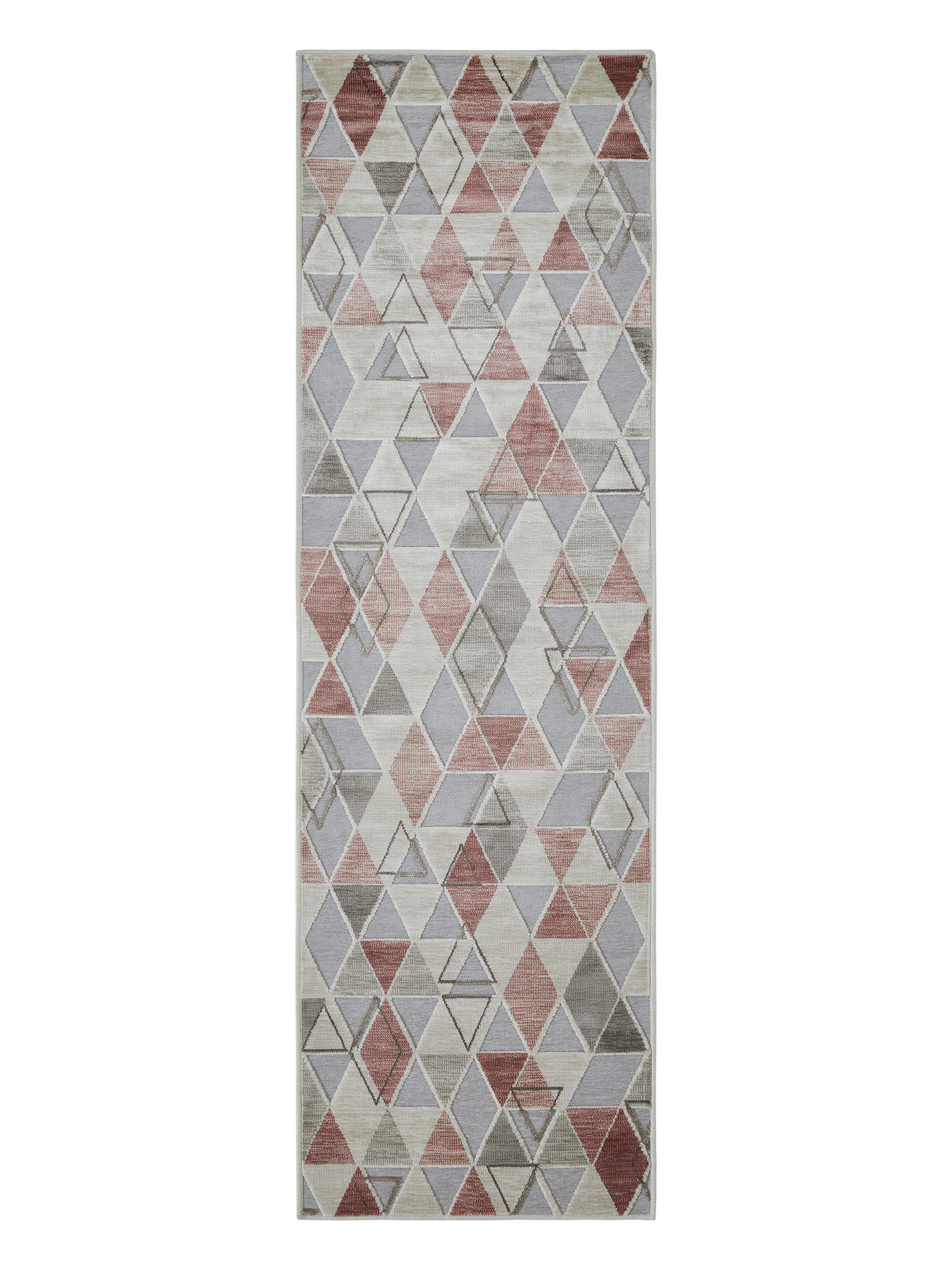 Genova Geometric Runner Cream and Red