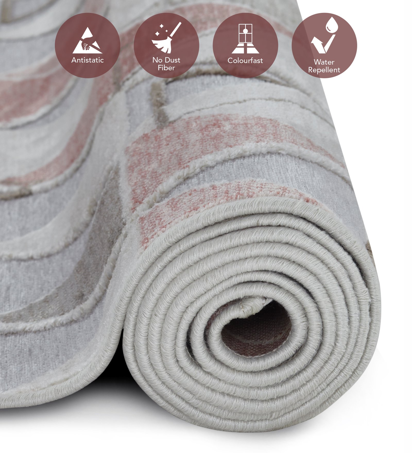 Genova Geometric Carpet Cream and Red