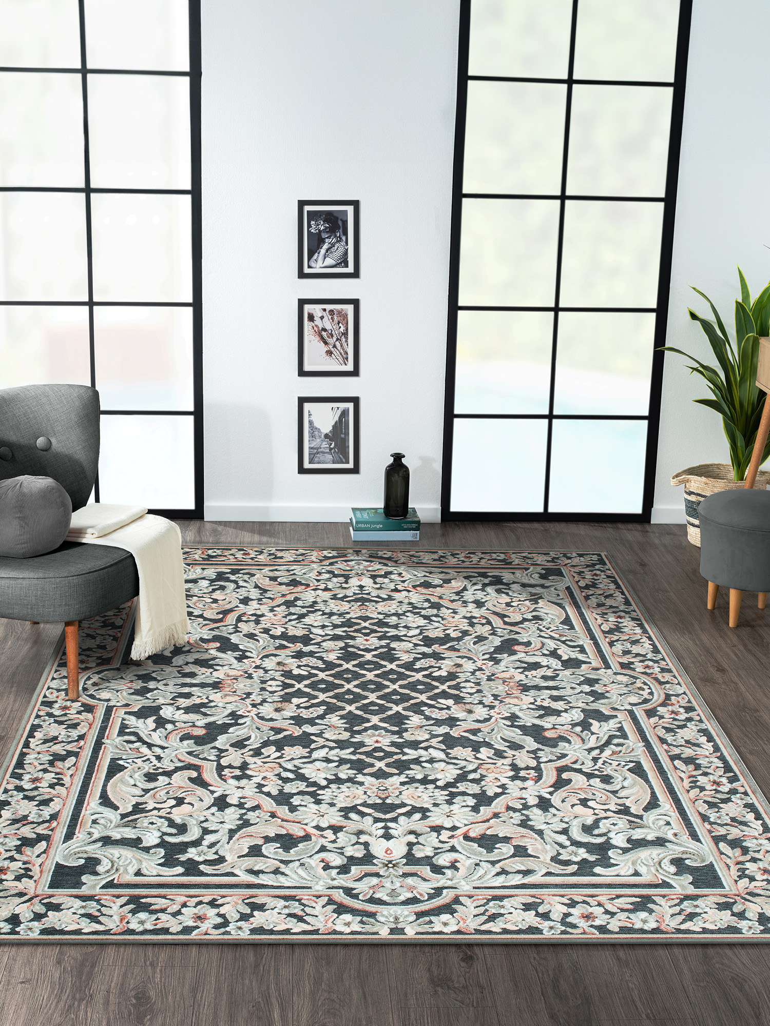 Genova Classical Carpet Cream and Grey