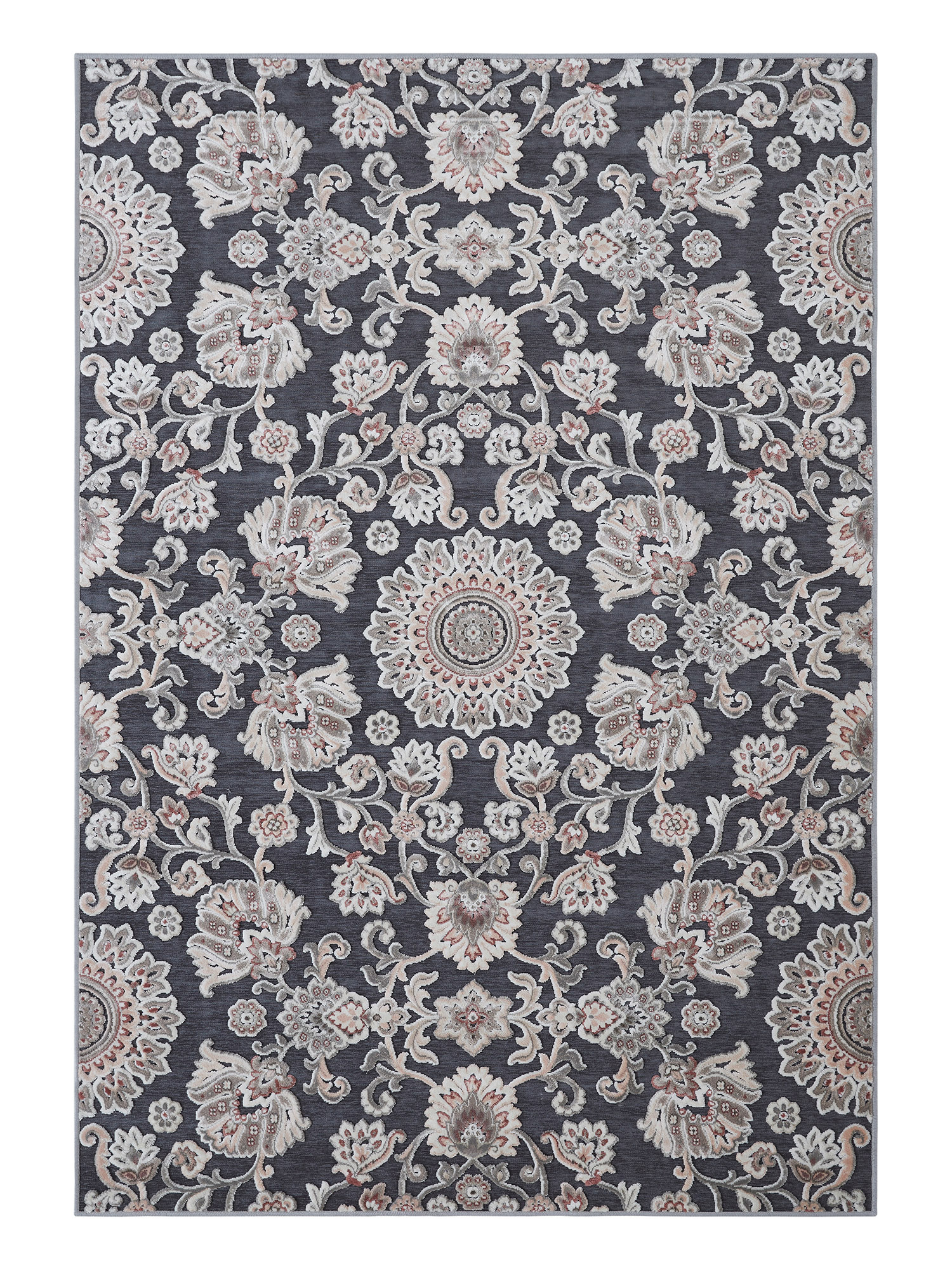 Genova Classical Carpet Grey and Cream