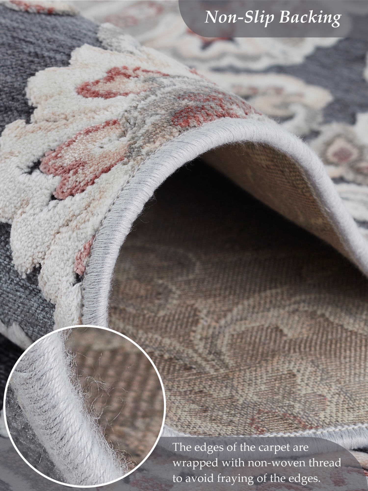 Genova Classical Carpet Grey and Cream