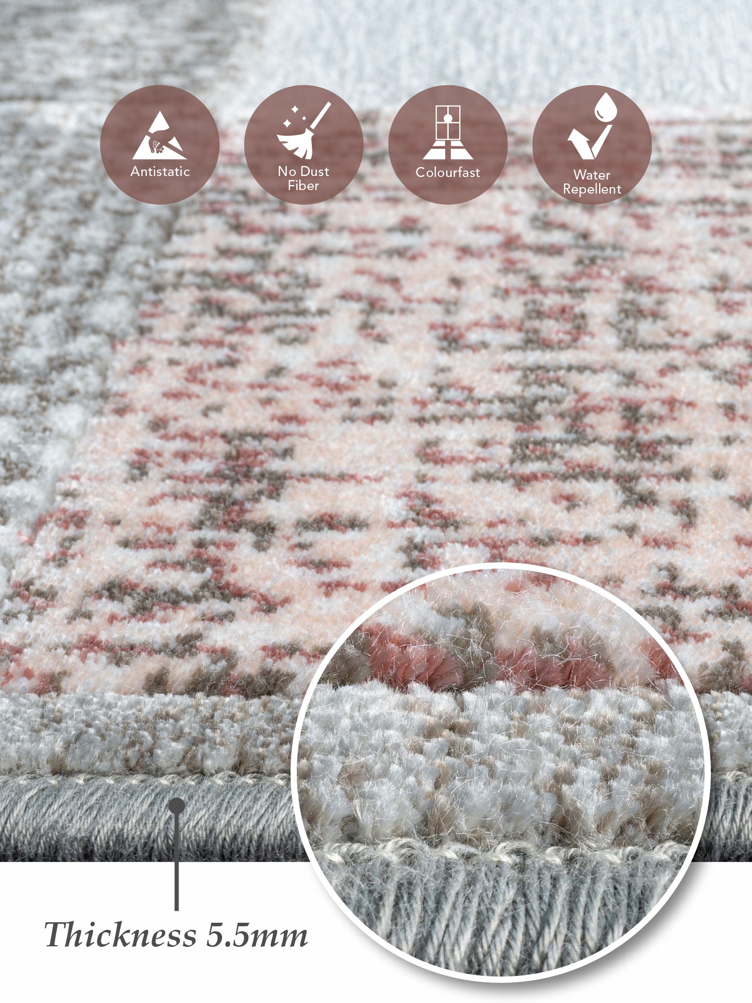 Genova Geometric Carpet Cream and Grey