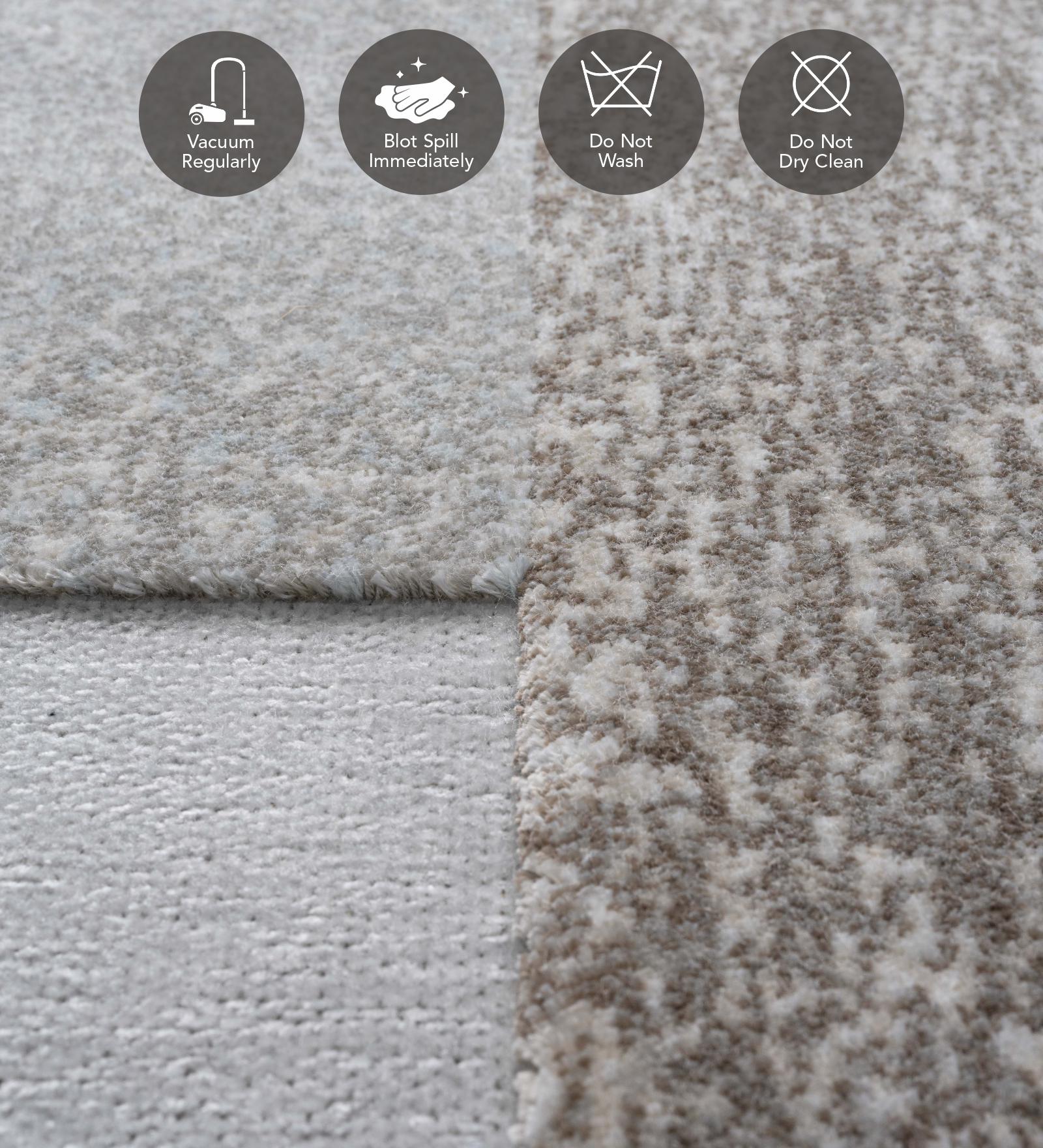 Genova Geometric Carpet Blue and Brown