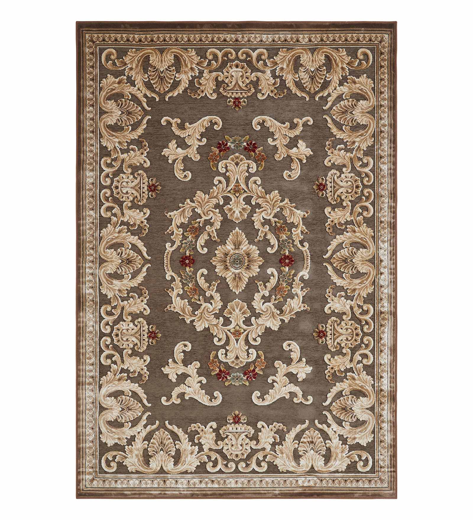 Genova Classical Carpet Brown and Beige