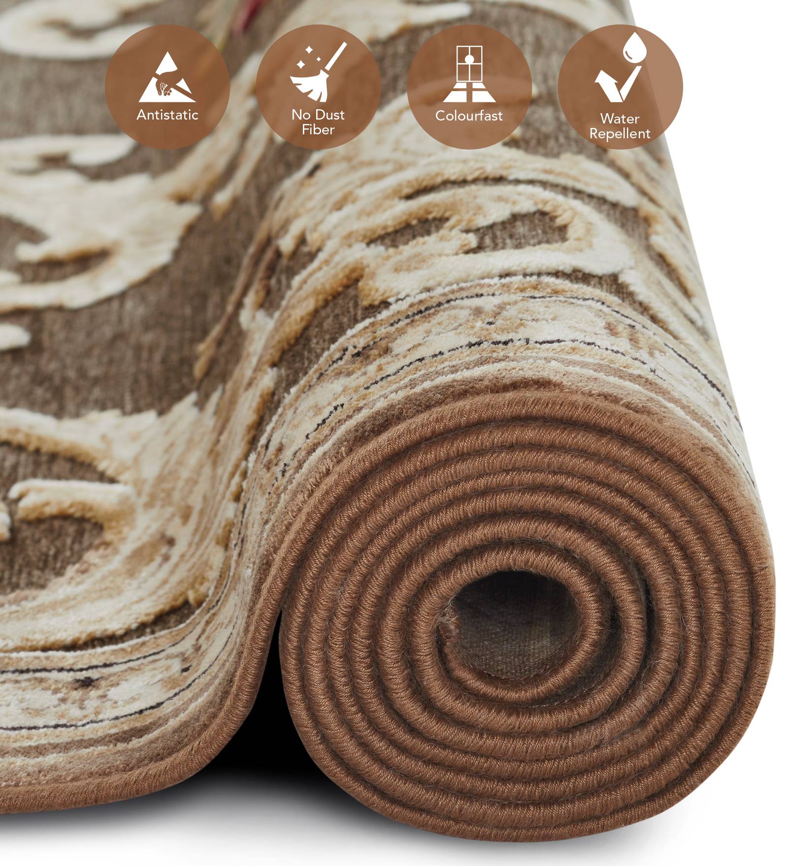 Genova Classical Carpet Brown and Beige