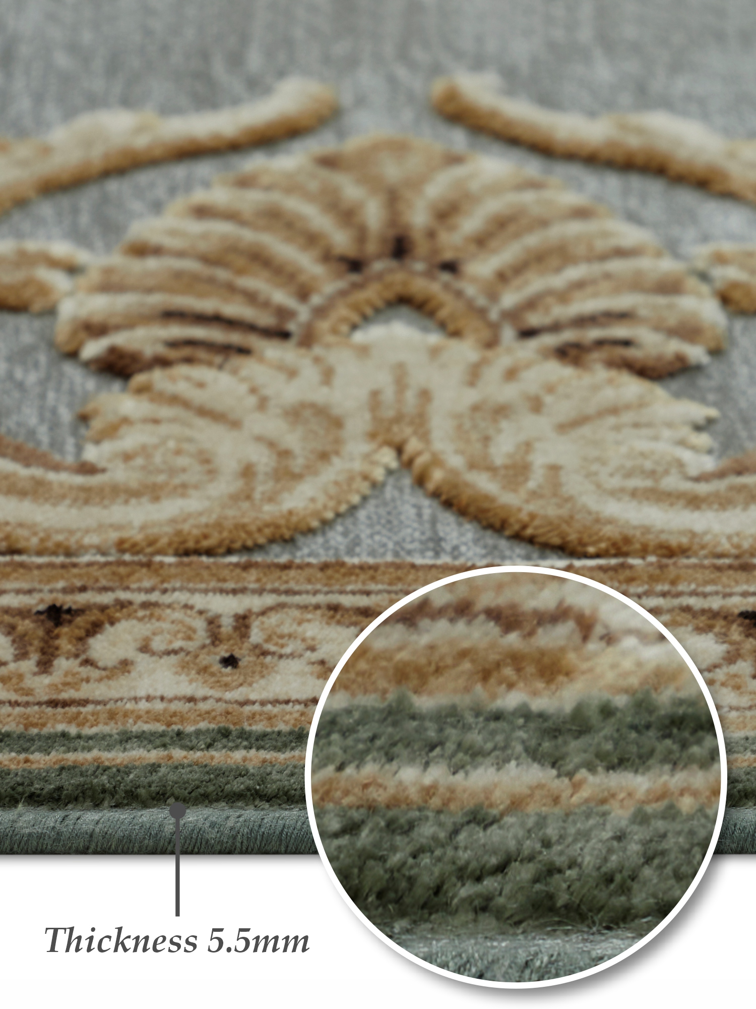 Genova Classical Carpet Beige and Grey