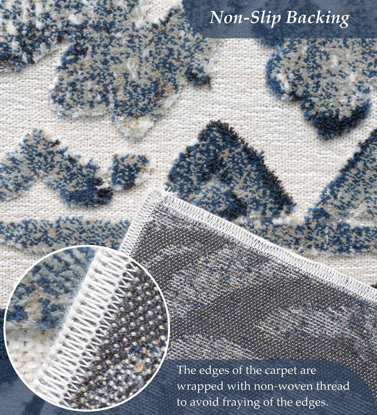 Genova Classical Carpet Cream and Blue