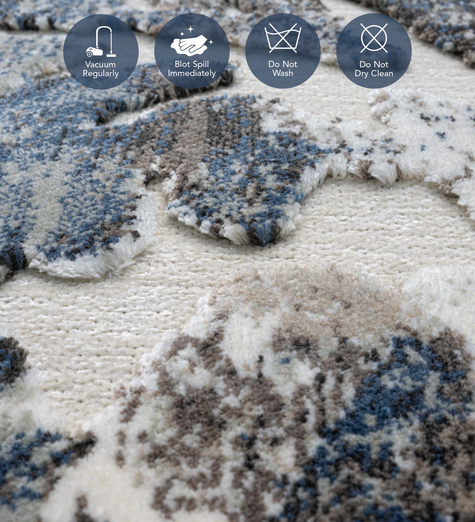 Genova Classical Carpet Cream and Blue