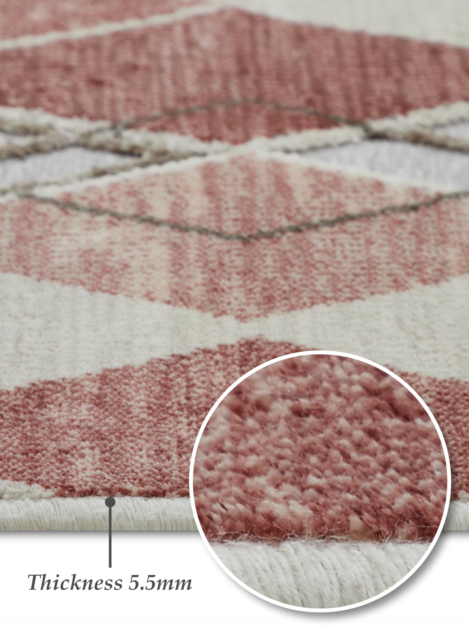Genova Geometric Carpet Cream and Red