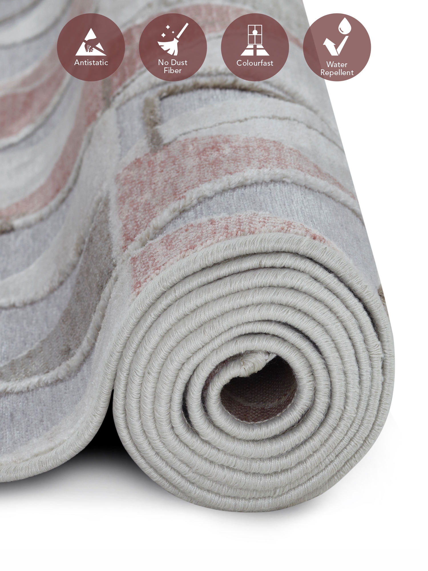Genova Geometric Carpet Cream and Red