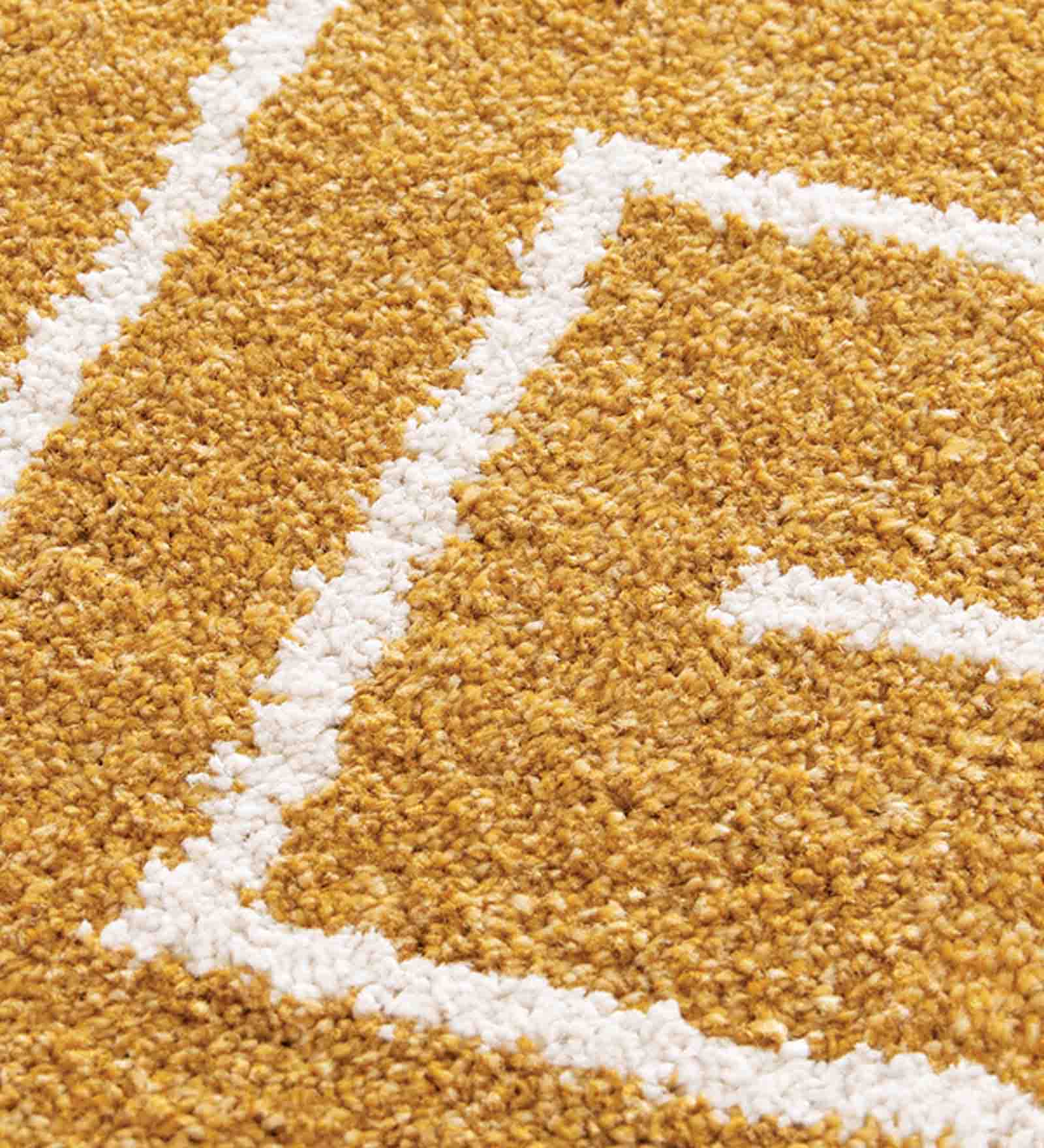 Elle Brick Road Geometric Carpet Mustard