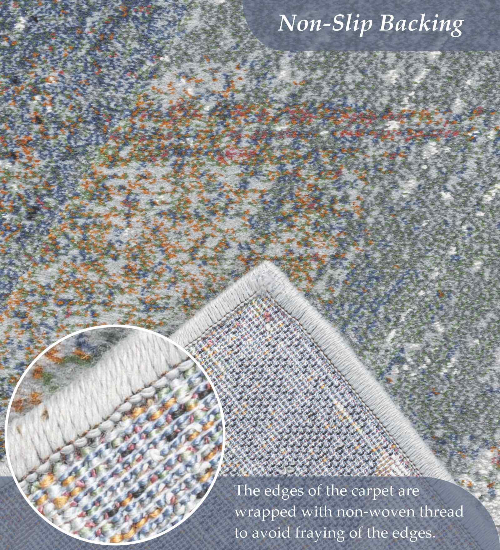 Aquarius Abstract Machine Made Runner Brown