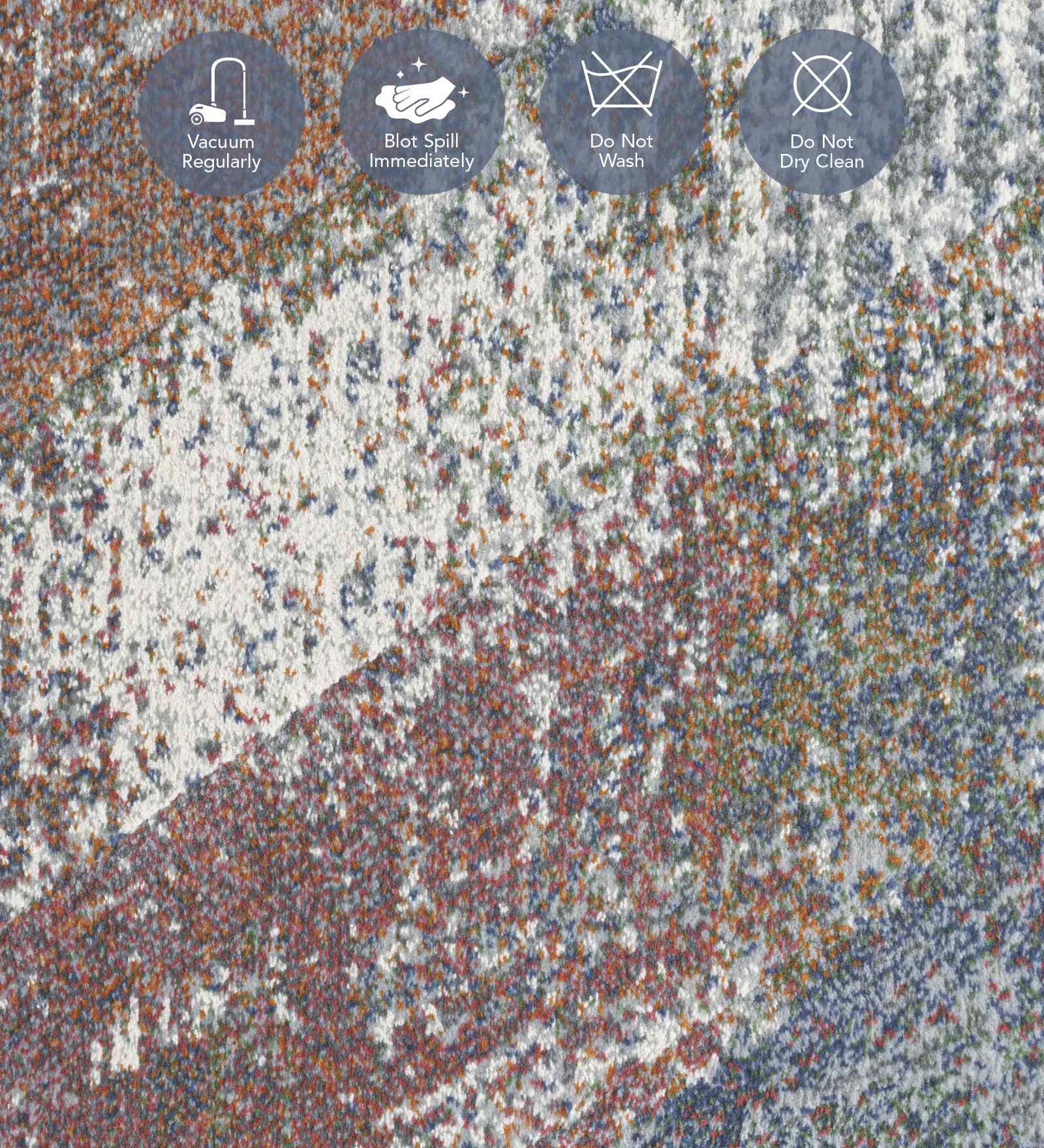 Aquarius Abstract Machine Made Runner Brown