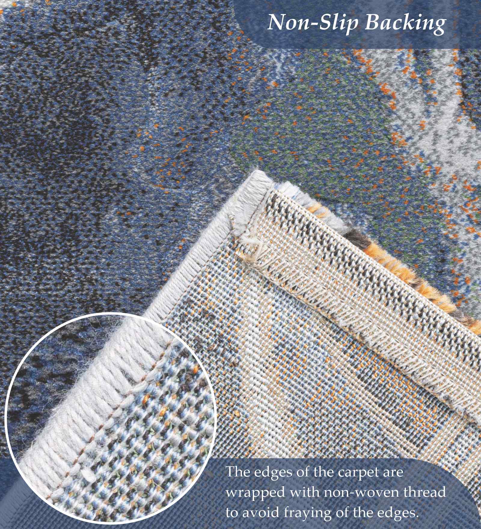 Aquarius Abstract Machine Made Runner Brown