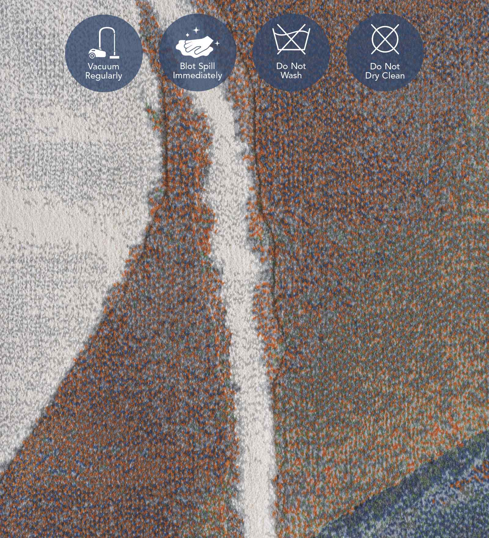 Aquarius Abstract Machine Made Runner Brown