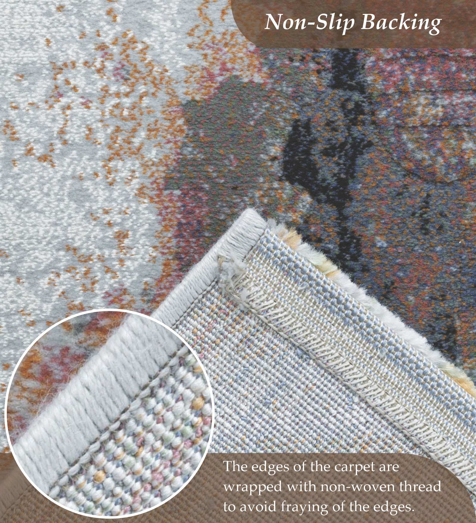 Aquarius Abstract Machine Made Runner Rust