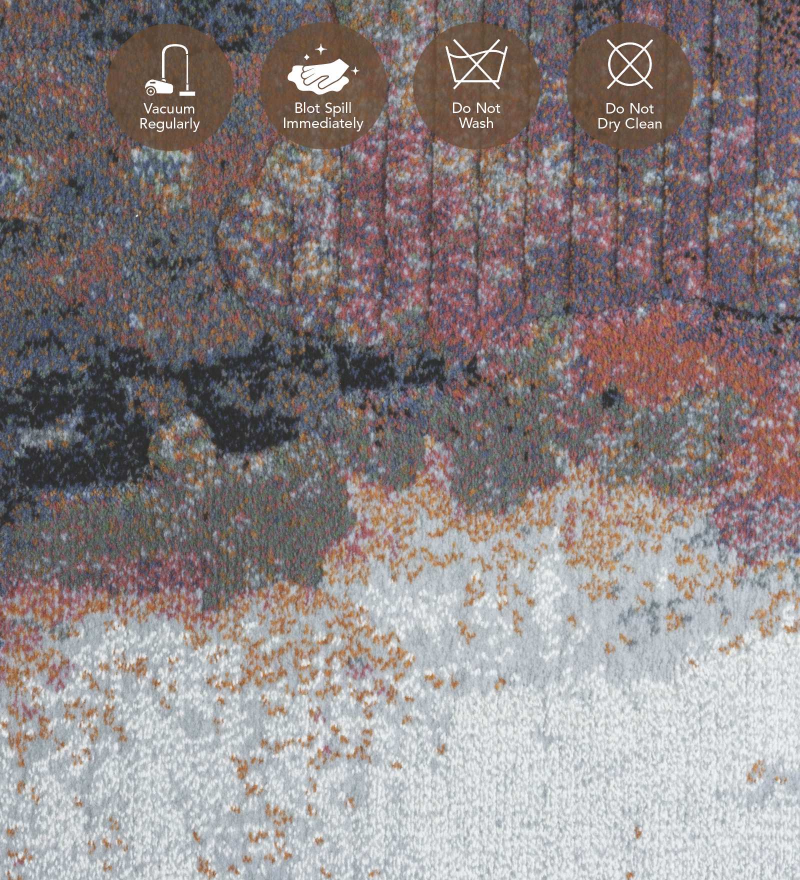 Aquarius Abstract Machine Made Runner Rust