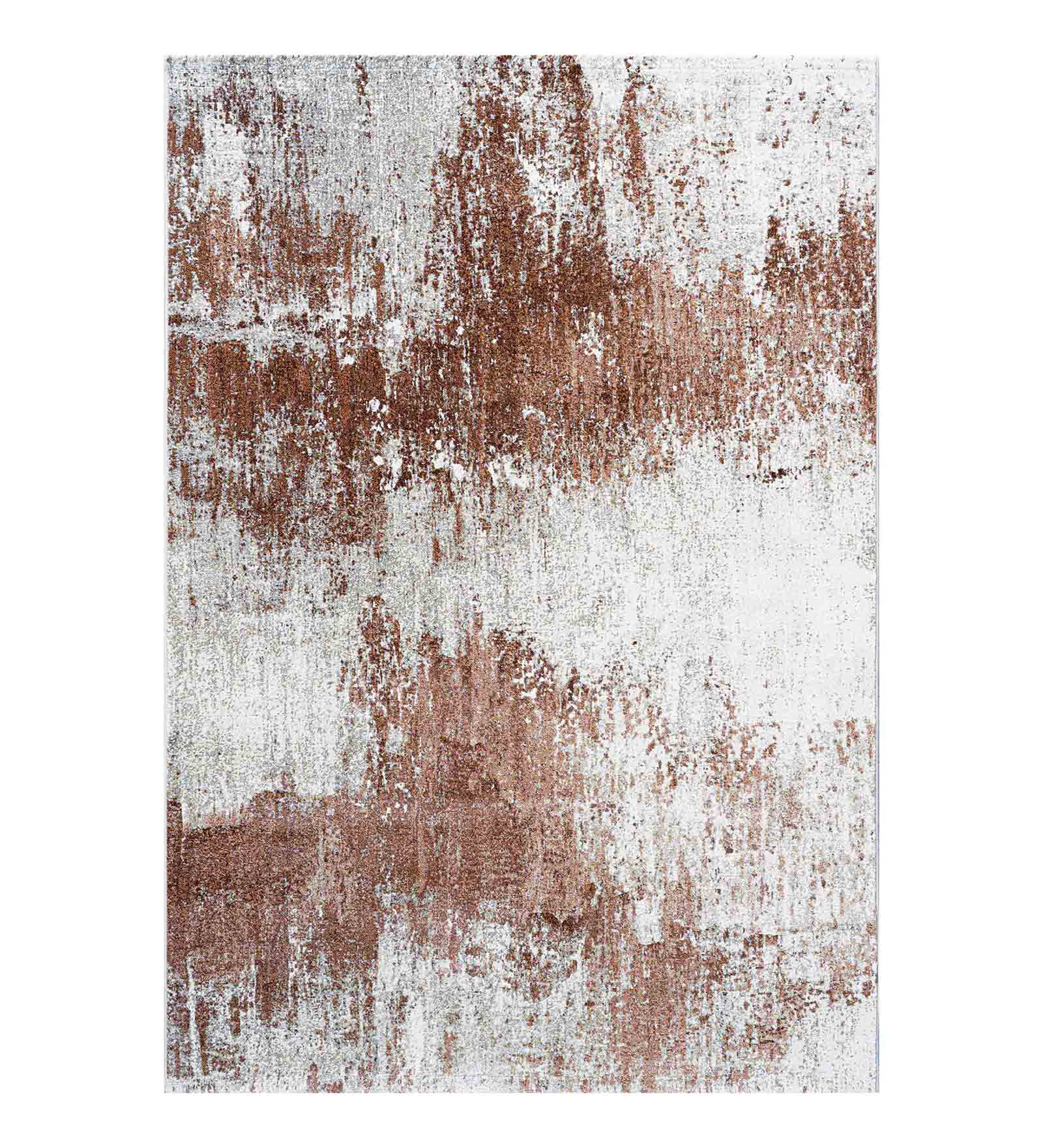 Aquarius Abstract Machine Made Carpet Brown