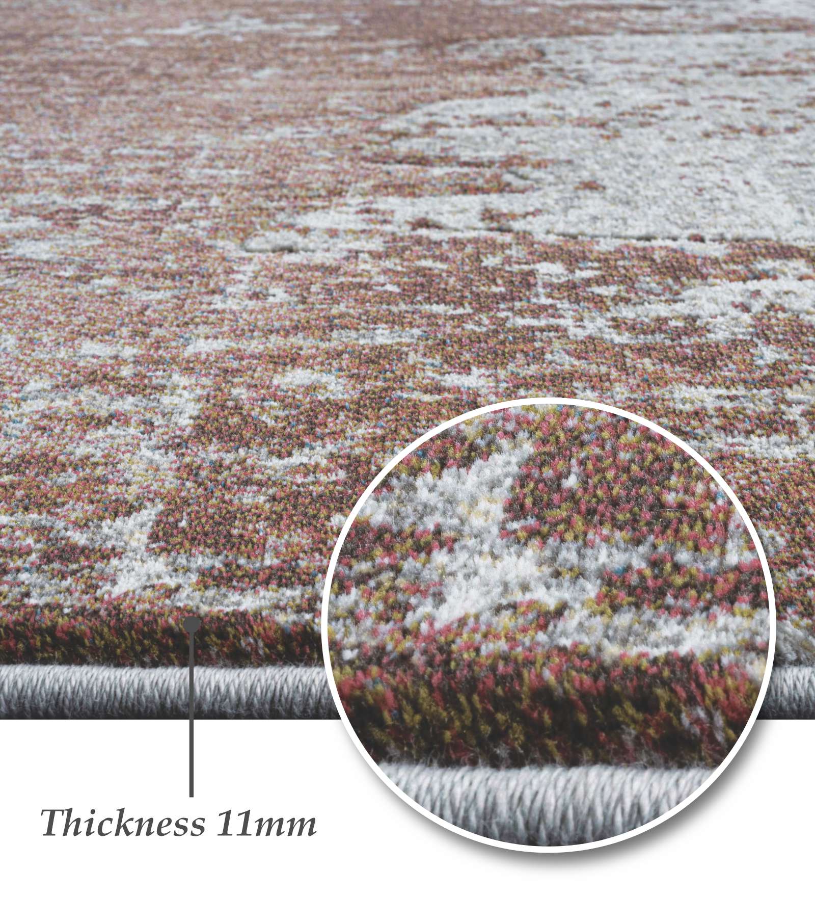 Aquarius Abstract Machine Made Carpet Brown