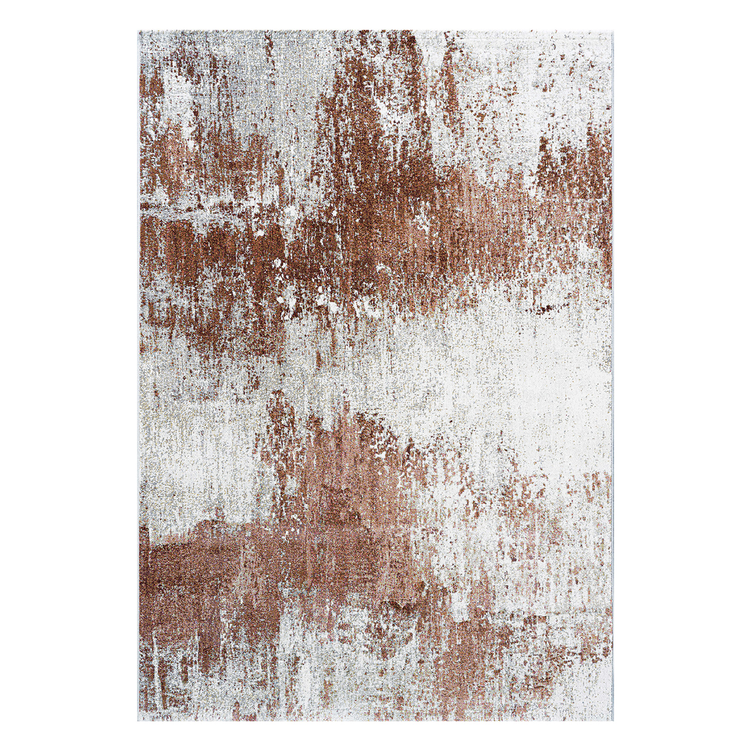 Aquarius Abstract Machine Made Carpet Brown
