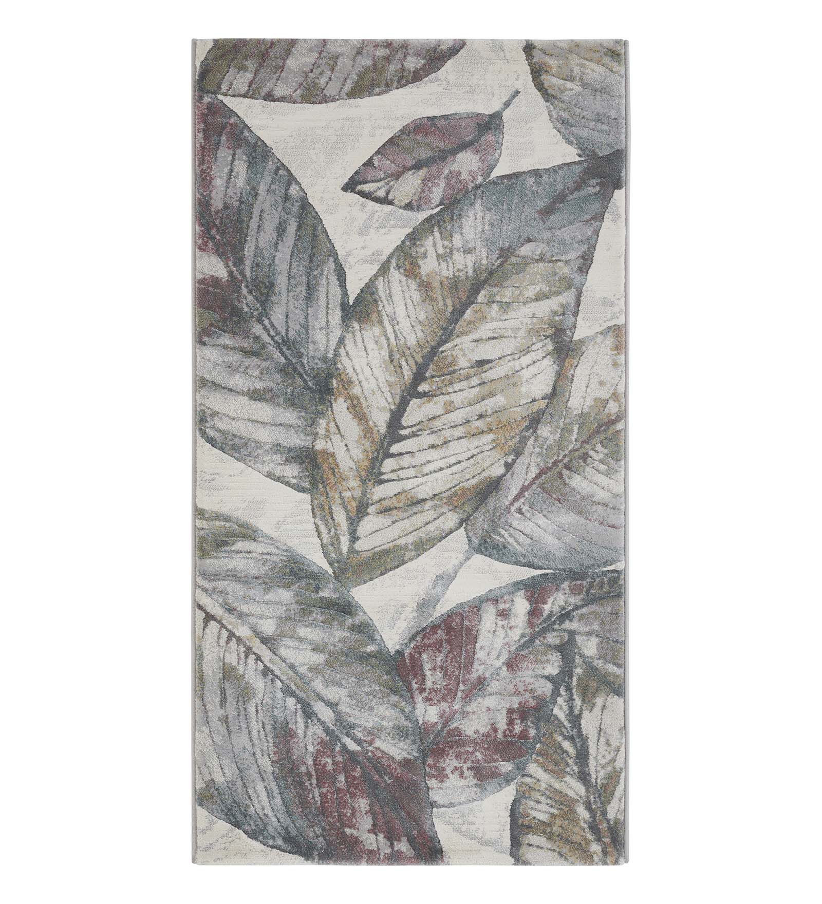 Aquarius Abstract Machine Made Runner Grey