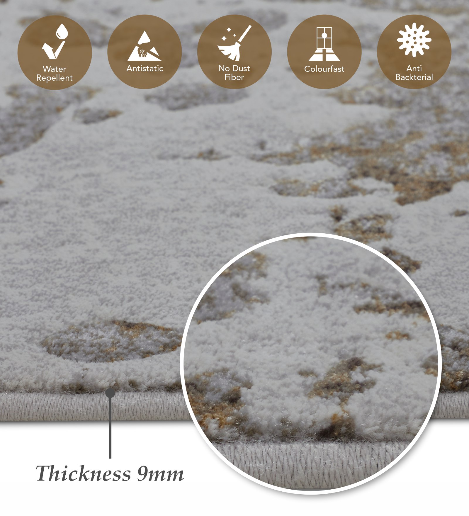 Platinum Classical Machine Made Runner Grey and Musterd