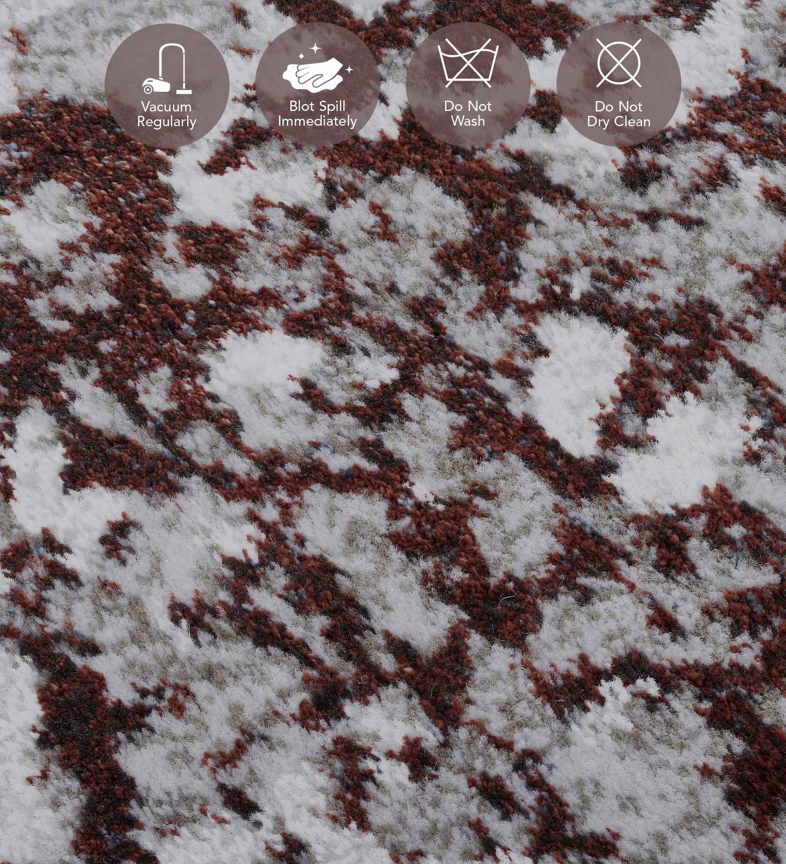 Platinum Abstract Machine Made Runner Grey and Rust